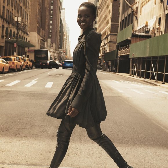 H&M Studio Collection Black Short Cocktail Dress Balloon‎ skirt Puff Sleeves 12 - Picture 5 of 8